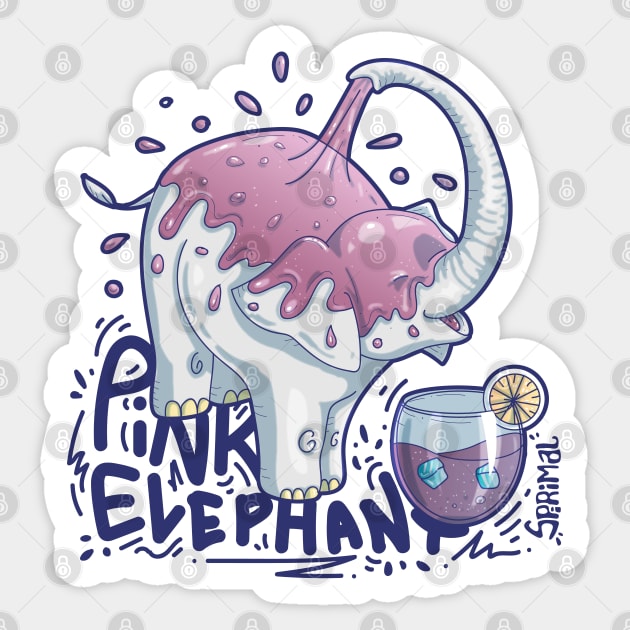 Pink Elephant Sticker by SPIRIMAL